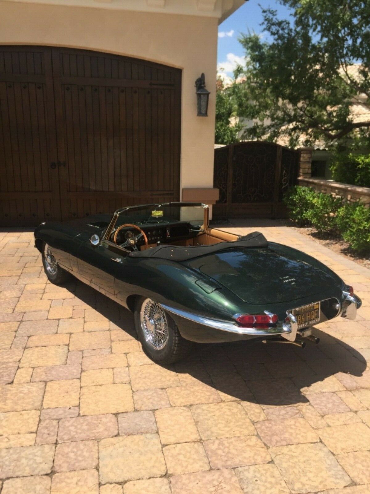1966 Green Jaguar E-Type Convertible