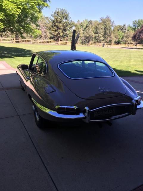 1966 golden sand Jaguar E-Type Coupe