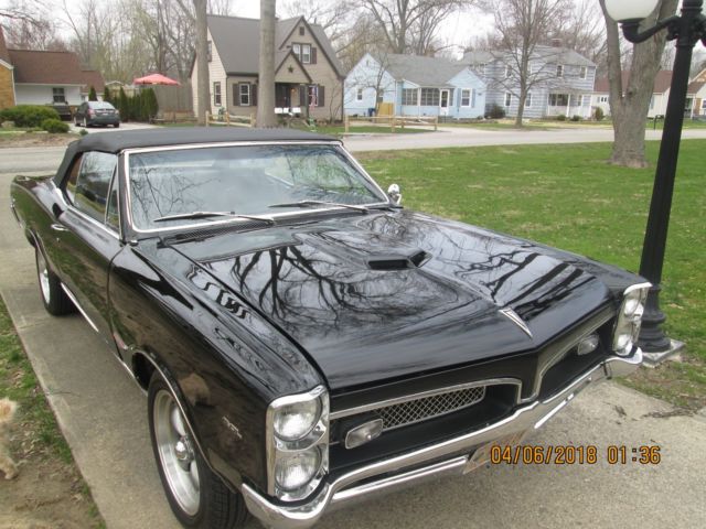 1966 Black Pontiac GTO Convertible