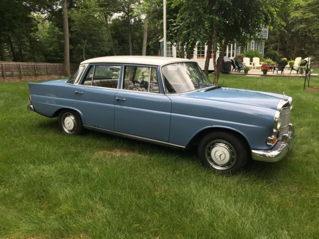 1966 Blue Mercedes-Benz 200-Series Sedan
