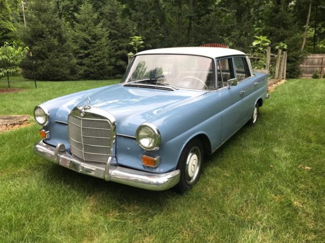 1966 Blue Mercedes-Benz 200-Series Sedan