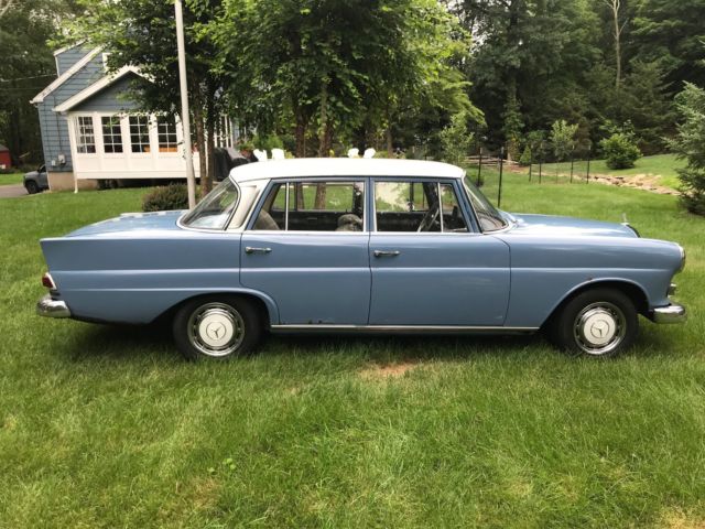 1966 Blue Mercedes-Benz 200-Series Sedan