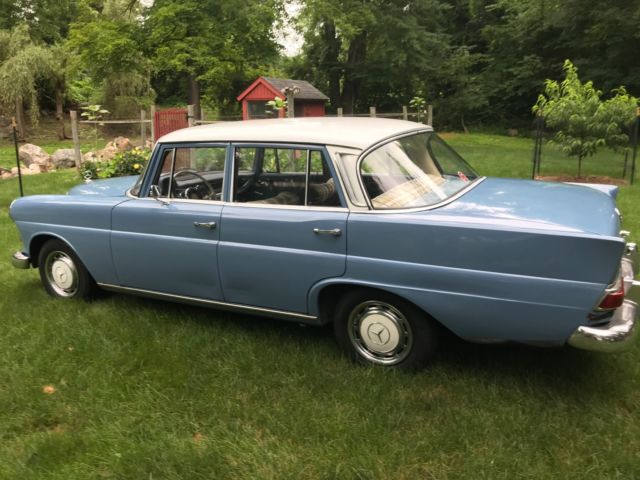 1966 Blue Mercedes-Benz 200-Series Sedan