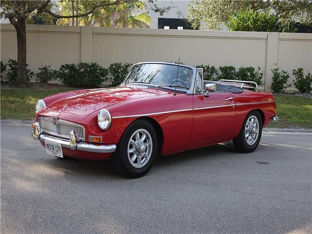 1966 Red MG MGB Convertible