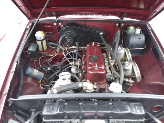 1966 Burgundy MG MGB Convertible