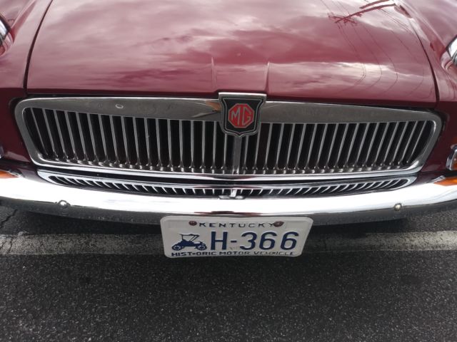 1966 Burgundy MG MGB Convertible