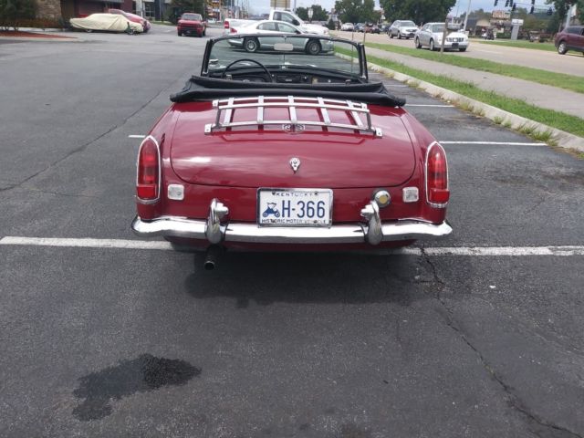 1966 Burgundy MG MGB Convertible