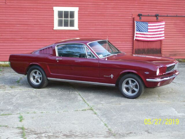 1966 Burgundy Ford Mustang Fastback