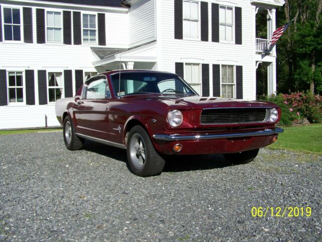 1966 Burgundy Ford Mustang Fastback