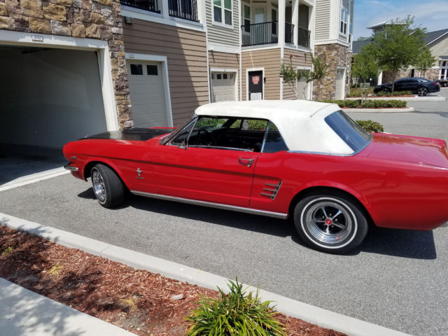 1966 Red Ford Mustang Convertible