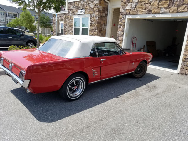 1966 Red Ford Mustang Convertible
