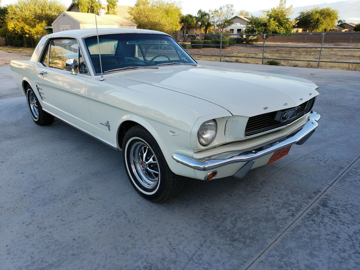 1966 White Ford Mustang Coupe