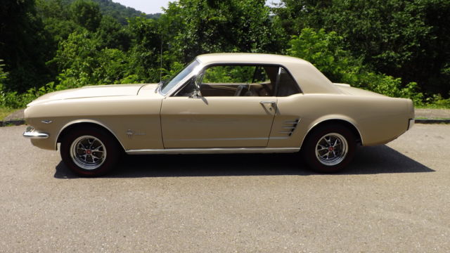 1966 sand Ford Mustang hardtop