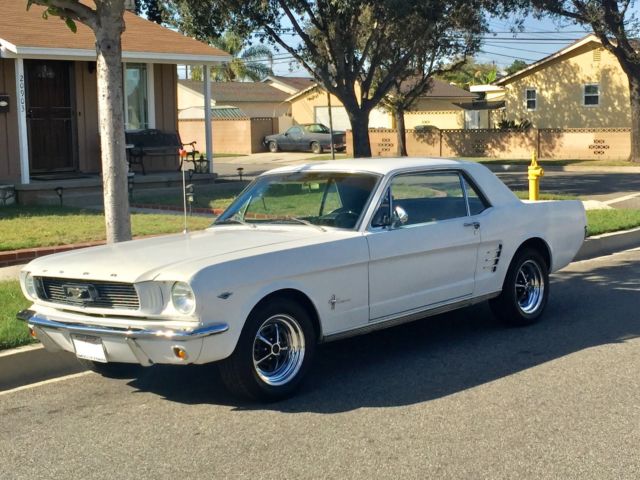 1966 White Ford Mustang Coupe