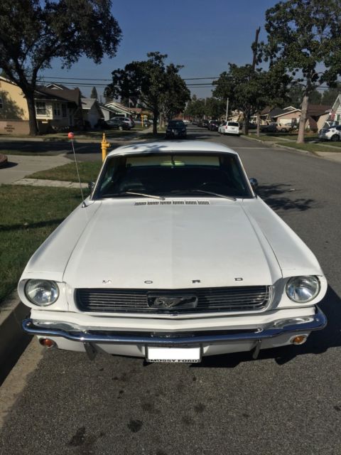 1966 White Ford Mustang Coupe