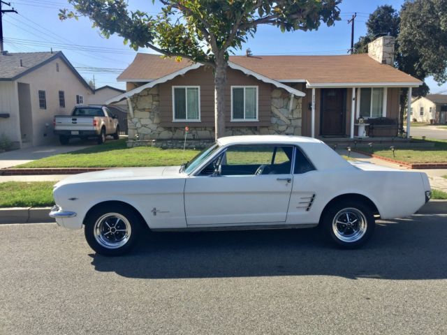 1966 White Ford Mustang Coupe