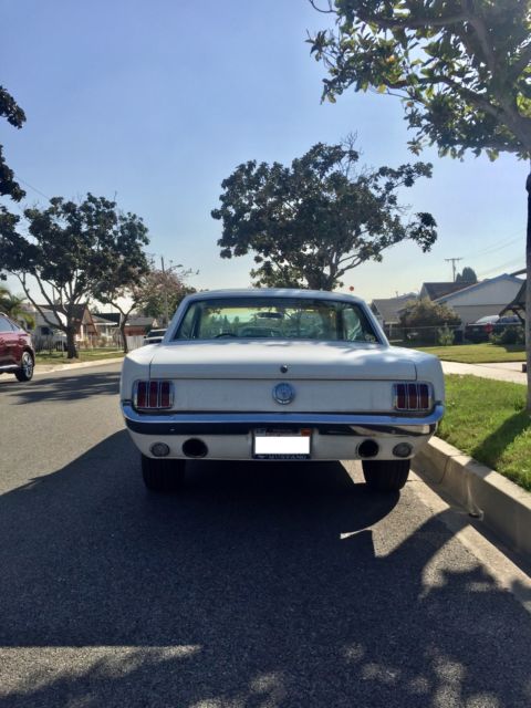 1966 White Ford Mustang Coupe
