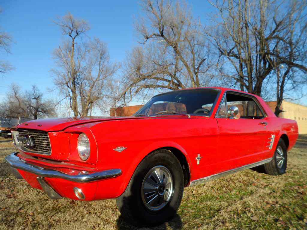 1966 red Ford Mustang