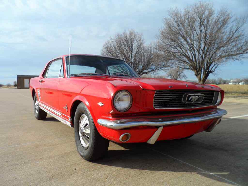 1966 red Ford Mustang