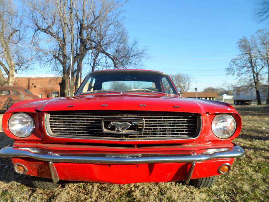 1966 red Ford Mustang