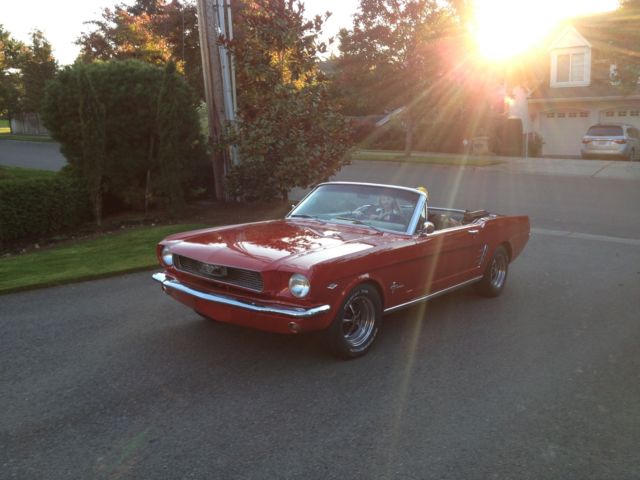 1966 Red Ford Mustang Convertible