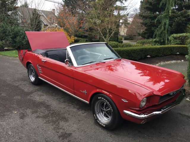 1966 Red Ford Mustang Convertible