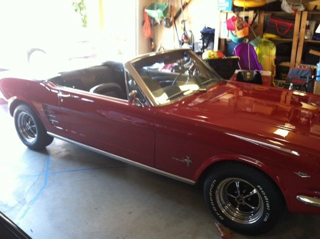 1966 Red Ford Mustang Convertible