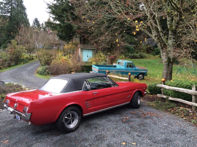1966 Red Ford Mustang Convertible