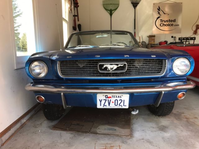 1966 Blue Ford Mustang Convertible