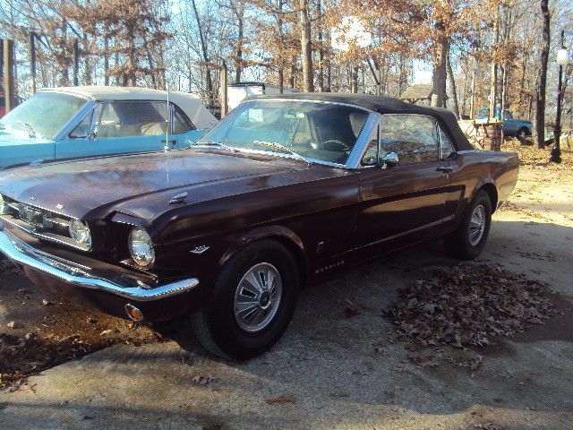 1966 Burgundy Ford Mustang Convertible