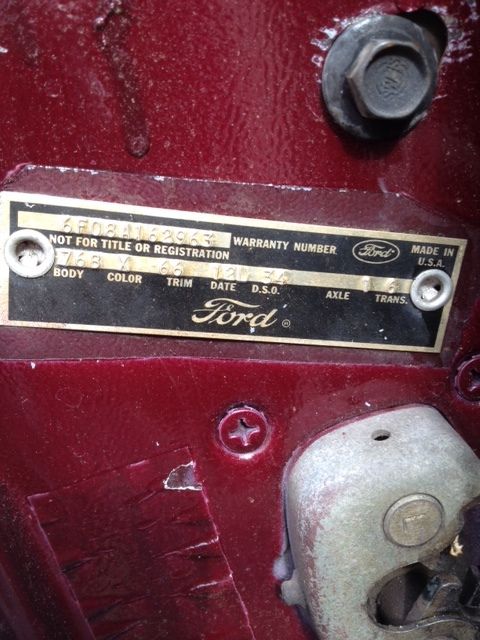 1966 Burgundy Ford Mustang Convertible