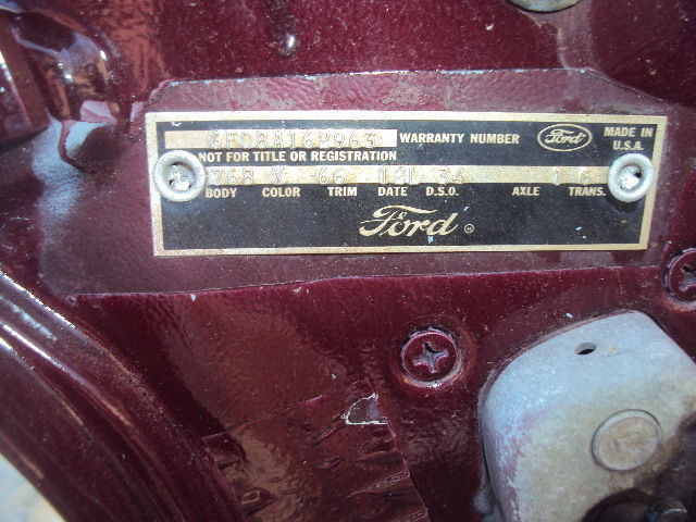 1966 Burgundy Ford Mustang Convertible