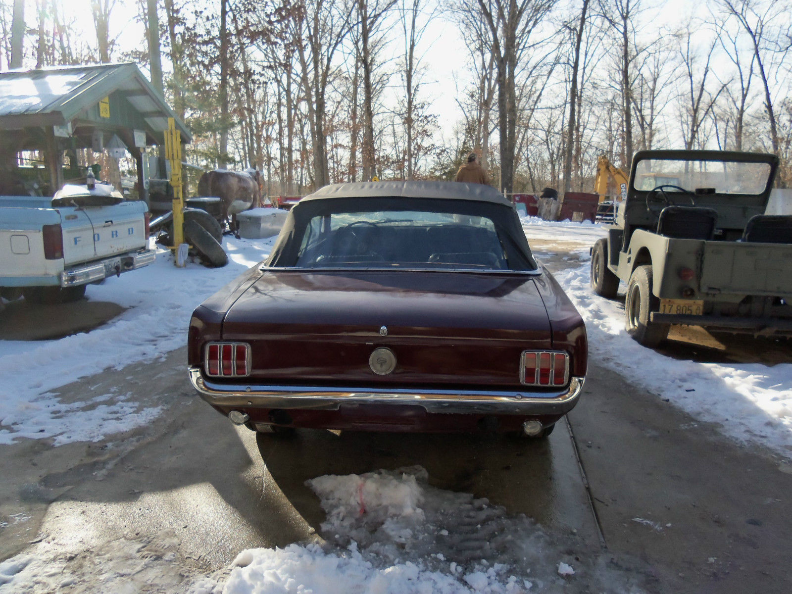 1966 Burgundy Ford Mustang Convertible