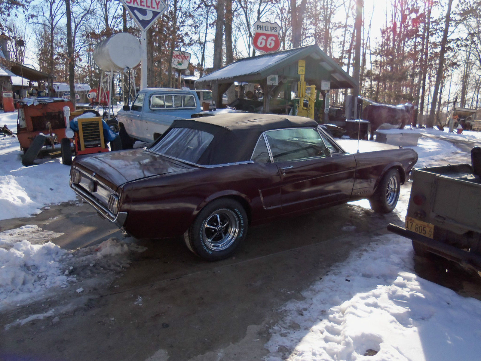 1966 Burgundy Ford Mustang Convertible