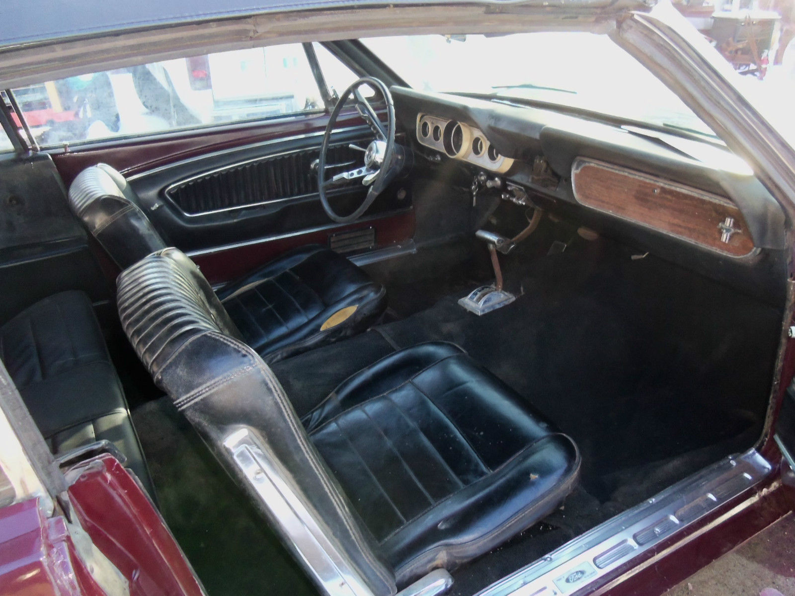 1966 Burgundy Ford Mustang Convertible