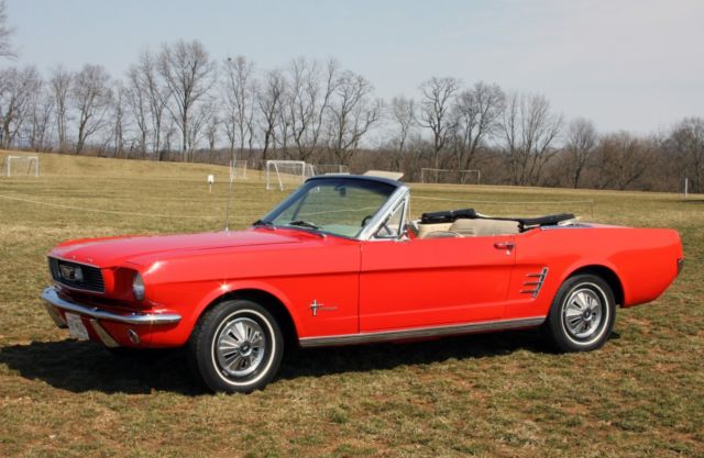 1966 Red Ford Mustang Convertible