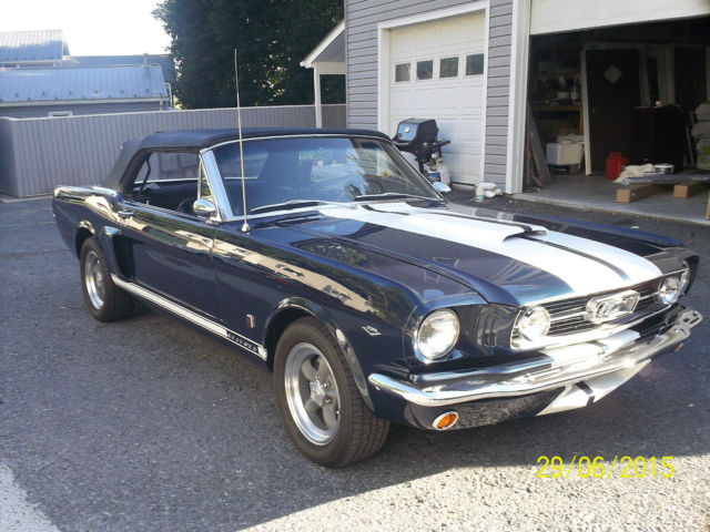 1966 Blue Ford Mustang Convertible