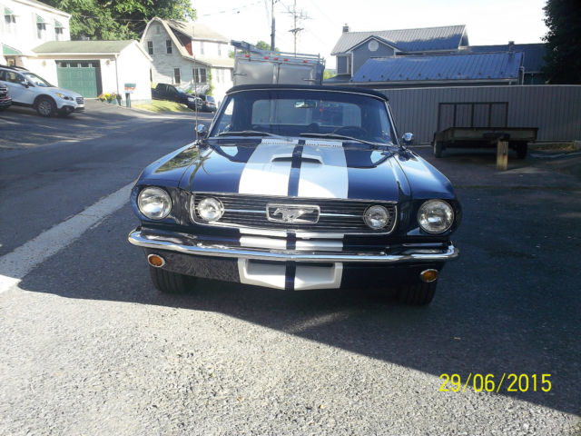 1966 Blue Ford Mustang Convertible