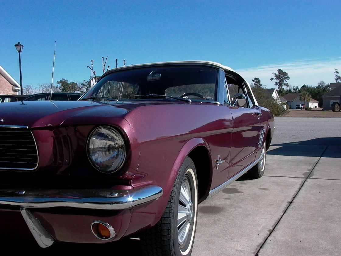 1966 Burgundy Metallic Ford Mustang Convertible