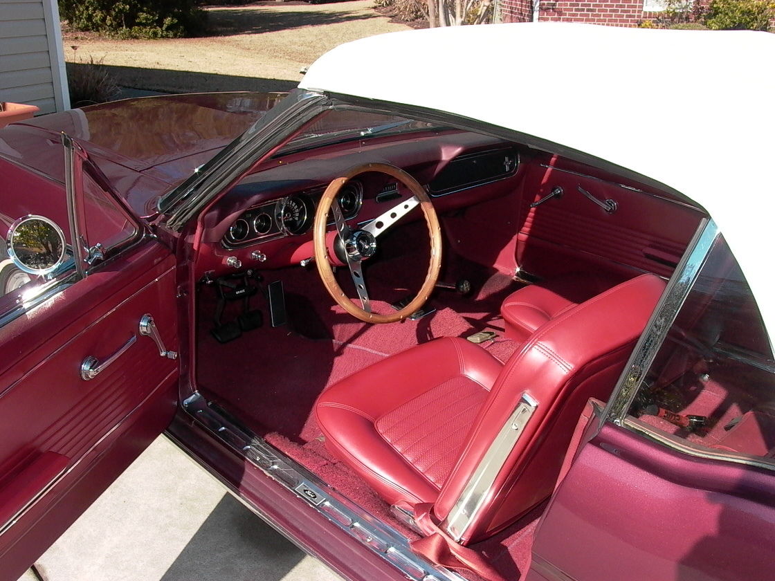 1966 Burgundy Metallic Ford Mustang Convertible