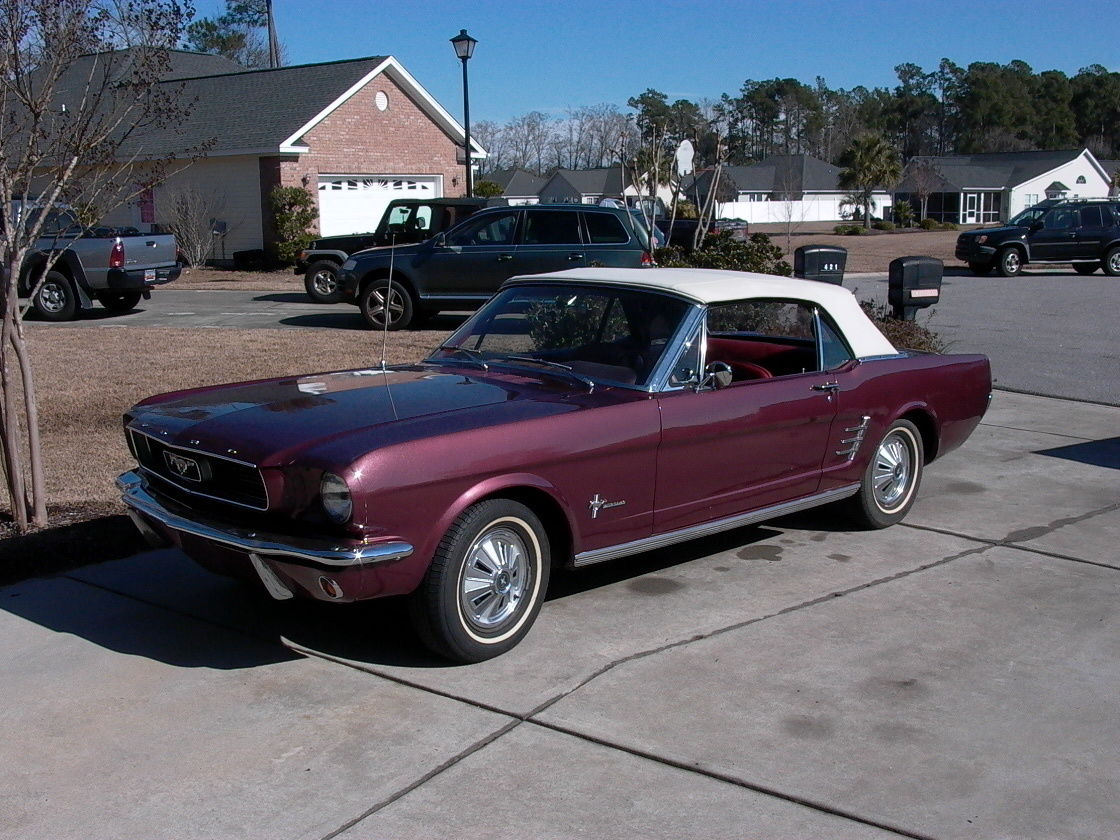 1966 Burgundy Metallic Ford Mustang Convertible