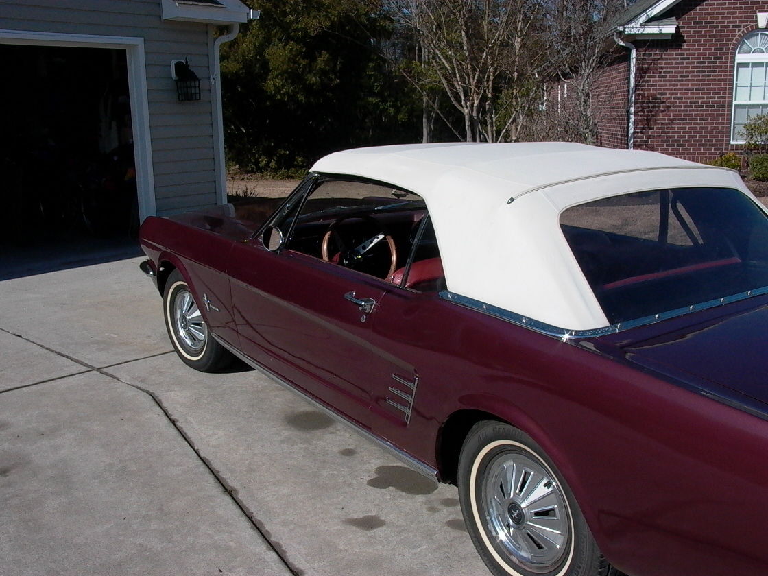 1966 Burgundy Metallic Ford Mustang Convertible