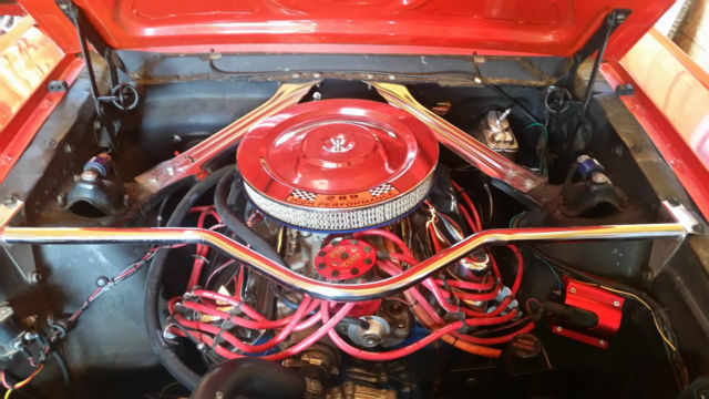 1966 signal flare red Ford Mustang coupe