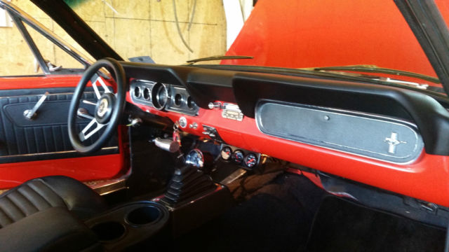 1966 signal flare red Ford Mustang coupe