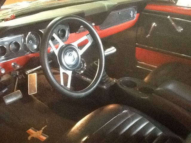 1966 signal flare red Ford Mustang coupe