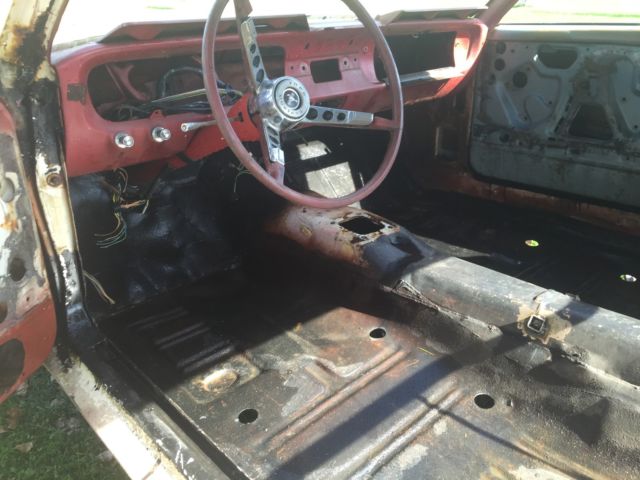 1966 White Ford Mustang