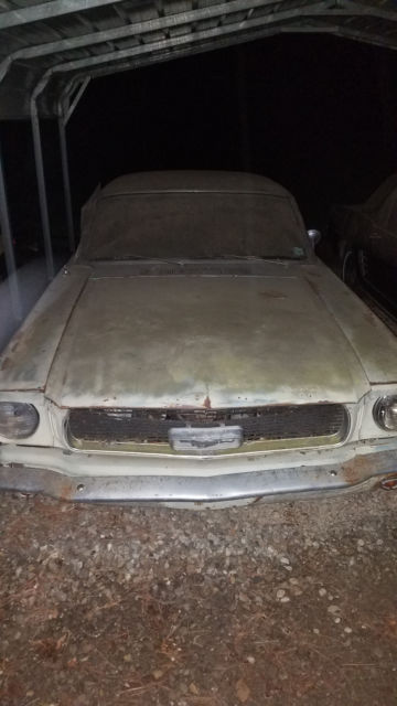 1966 white Ford Mustang