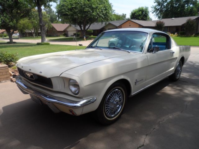 1966 White Ford Mustang Fastback