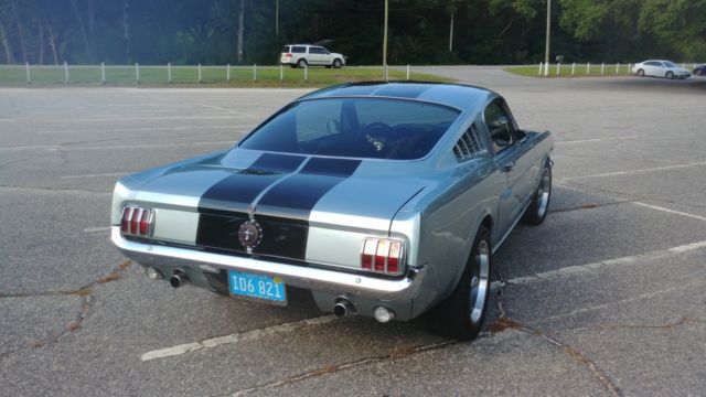 1966 Silver with black strips Ford Mustang Fastback