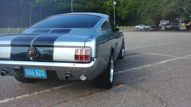 1966 Silver with black strips Ford Mustang Fastback